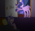 Size: 1024x912 | Tagged: safe, artist:xhalesx, twilight sparkle, oc, oc:magical aura, alicorn, pony, g4, angry, bags under eyes, bed, bed mane, duo, ethereal mane, female, horn, horn ring, next generation, offspring, parent:flash sentry, parent:twilight sparkle, starry mane, story included, twilight sparkle (alicorn), ultimate twilight