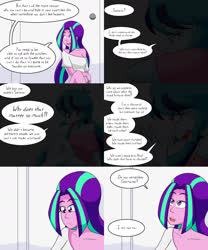 Size: 2000x2400 | Tagged: safe, artist:jake heritagu, aria blaze, sonata dusk, comic:aria's archives, equestria girls, g4, clothes, comic, dialogue, female, high res, speech bubble