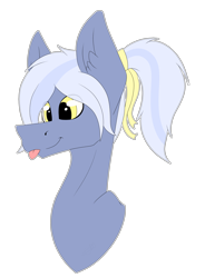 Size: 2548x3468 | Tagged: safe, artist:chazmazda, oc, oc only, earth pony, pony, :p, art fight, artfight, bust, cartoon, commission, commissions open, digital art, head shot, high res, highlight, ribbon, simple background, solo, tongue out, transparent background
