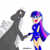 Size: 5000x5000 | Tagged: safe, artist:ultraplayerg, twilight sparkle, human, kaiju, g4, boots, clothes, godzilla, godzilla (series), handshake, humanized, leotard, magic gaia, shoes, superhero, thigh boots