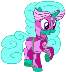 Size: 987x1080 | Tagged: safe, artist:徐詩珮, glitter drops, pony, unicorn, series:sprglitemplight diary, series:sprglitemplight life jacket days, series:springshadowdrops diary, series:springshadowdrops life jacket days, g4, alternate universe, base used, clothes, eyelashes, female, mare, mask, mighty pups, open mouth, paw patrol, raised hoof, simple background, skye (paw patrol), solo, transparent background