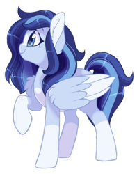 Size: 1627x2064 | Tagged: safe, artist:gigason, oc, oc only, oc:azure, pegasus, pony, female, mare, simple background, solo, transparent background, two toned wings, wings