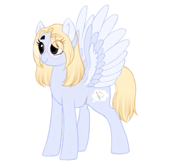 Size: 2700x2500 | Tagged: safe, artist:gigason, oc, oc only, oc:daydream, pegasus, pony, eye clipping through hair, female, glasses, high res, mare, pegasus oc, scar, simple background, solo, two toned wings, white background, wings