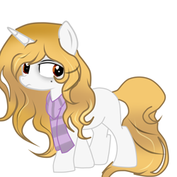 Size: 3000x3000 | Tagged: safe, artist:applerougi, oc, oc only, pony, unicorn, clothes, female, high res, mare, scarf, simple background, solo, white background