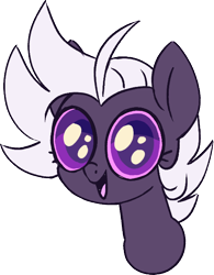 Size: 492x630 | Tagged: safe, artist:taaffeiite, derpibooru exclusive, oc, oc only, oc:cyberia starlight, earth pony, pony, adoracreepy, big eyes, bust, creepy, cute, dilated pupils, female, looking at you, mare, simple background, solo, staring into your soul, transparent background