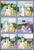 Size: 3255x4838 | Tagged: safe, artist:gutovi, applejack, fluttershy, pinkie pie, princess celestia, princess luna, rainbow dash, rarity, twilight sparkle, alicorn, earth pony, pegasus, pony, unicorn, comic:why me!?, g4, alternate ending, alternate hairstyle, comic, female, lesbian, mane six, missing accessory, pigtails, ship:applelestia, shipping, sun, sunrise, sweet apple acres, twilight sparkle (alicorn)