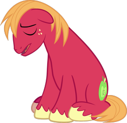 Size: 1403x1359 | Tagged: safe, artist:ponkus, edit, editor:slayerbvc, vector edit, big macintosh, earth pony, pony, g4, accessory-less edit, male, missing accessory, simple background, solo, stallion, transparent background, unshorn fetlocks, vector