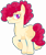 Size: 2744x3240 | Tagged: safe, artist:kurosawakuro, oc, oc only, earth pony, pony, base used, blank flank, high res, looking back, magical lesbian spawn, male, offspring, outline, parent swap au, parent:pear butter, parent:posey shy, parents:poseypear, simple background, solo, stallion, transparent background, underhoof