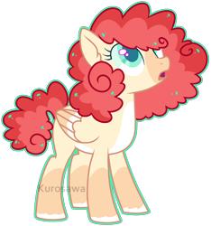 Size: 1824x1950 | Tagged: safe, artist:kurosawakuro, oc, oc only, pegasus, pony, base used, female, magical lesbian spawn, mare, offspring, outline, parent swap au, parent:pear butter, parent:posey shy, parents:poseypear, simple background, solo, transparent background