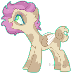 Size: 2136x2196 | Tagged: safe, artist:kurosawakuro, oc, oc only, hybrid, pegasus, pony, base used, female, high res, interspecies offspring, offspring, outline, parent:fluttershy, parent:rover, simple background, solo, transparent background