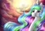 Size: 1600x1134 | Tagged: dead source, safe, artist:wej555, princess celestia, alicorn, pony, g4, bust, female, portrait, solo, sun