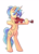 Size: 2460x3370 | Tagged: safe, artist:coco-drillo, oc, oc only, oc:dex, pony, unicorn, bipedal, chest fluff, cute, ear fluff, high res, horn, male, messy mane, musical instrument, simple background, stallion, standing, unicorn oc, violin, white background