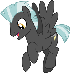 Size: 2899x3000 | Tagged: safe, alternate version, artist:chainchomp2, edit, thunderlane, pegasus, pony, g4, marks and recreation, .svg available, alternate versions at source, flying, high res, male, simple background, smiling, solo, stallion, transparent background, vector