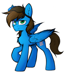 Size: 3100x3400 | Tagged: safe, artist:tatykin, oc, oc only, oc:blue scroll, pegasus, pony, high res, male, safety goggles