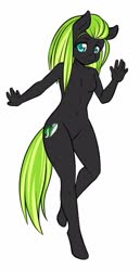 Size: 660x1280 | Tagged: safe, artist:shizuworks, oc, oc only, earth pony, anthro, unguligrade anthro, ambiguous gender, earth pony oc, simple background, solo, waving, white background