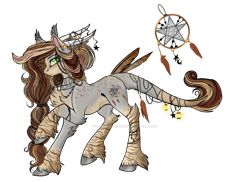 Size: 1920x1395 | Tagged: safe, artist:nightingalewolfie, oc, oc only, pony, feather, female, horns, mare, simple background, solo, transparent background