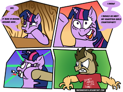 Size: 1600x1200 | Tagged: safe, artist:sneshpone, doctor whooves, time turner, twilight sparkle, g4, blood, comic, don't mess with time, implied equestria girls, punch, simple background, tooth, transparent background