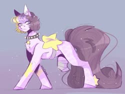 Size: 1920x1440 | Tagged: safe, artist:akiiichaos, oc, oc only, earth pony, pony, amputee, choker, solo, spiked choker