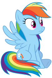Size: 2800x4200 | Tagged: safe, artist:reginault, rainbow dash, pegasus, pony, g4, the cutie map, .svg available, female, simple background, solo, surprised, transparent background, vector