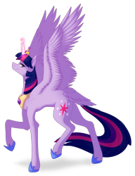 Size: 1481x1926 | Tagged: safe, artist:spirit-1, twilight sparkle, alicorn, pony, g4, female, simple background, solo, tail feathers, transparent background, twilight sparkle (alicorn)