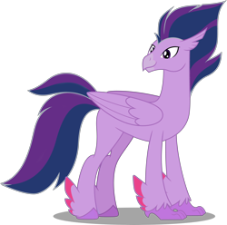 Size: 5000x4957 | Tagged: safe, artist:dashiesparkle edit, edit, vector edit, sky beak, twilight sparkle, hippogriff, g4, feathered fetlocks, fusion, male, palette swap, recolor, simple background, smiling, solo, transparent background, vector