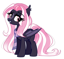 Size: 2507x2335 | Tagged: safe, artist:emberslament, oc, oc only, oc:onyx rose, bat pony, pony, bat pony oc, bat wings, clothes, cute, high res, pink hair, scarf, simple background, solo, transparent background, wings