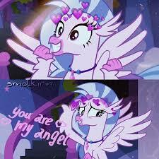 Size: 225x225 | Tagged: safe, edit, edited screencap, screencap, silverstream, classical hippogriff, hippogriff, g4, cute, diastreamies, female, heart, needs more jpeg, smiling, solo, spread wings, wings