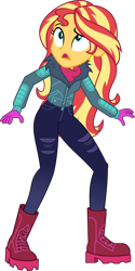 Size: 3200x6385 | Tagged: safe, artist:mr-breadman, sunset shimmer, equestria girls, equestria girls specials, g4, my little pony equestria girls: better together, my little pony equestria girls: holidays unwrapped, absurd resolution, boots, clothes, female, shoes, show accurate, simple background, solo, transparent background, vector, winter outfit
