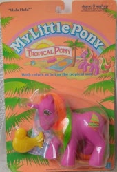 Size: 473x696 | Tagged: safe, photographer:tjenni, hula hula, sail away, bird, g1, official, beach, beach towel, boombox, irl, ocean, packaging, pail, palm tree, photo, sun, text, toy, tree, tropical ponies