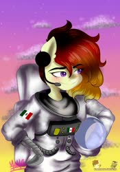 Size: 675x962 | Tagged: safe, artist:joe☆starpon3, oc, oc only, human, anthro, astronaut, humanized, solo, spacesuit