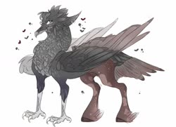 Size: 1600x1160 | Tagged: safe, artist:holoriot, oc, oc only, classical hippogriff, hippogriff, simple background, solo, white background