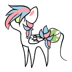 Size: 311x311 | Tagged: safe, artist:ad-opt, oc, oc only, monster pony, original species, piranha plant pony, plant pony, augmented tail, chibi, plant, simple background, transparent background, wings