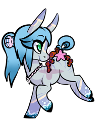 Size: 637x738 | Tagged: safe, artist:-censored-, oc, oc only, oc:seashell, earth pony, pony, starfish, base used, colored hooves, earth pony oc, female, jewelry, mare, necklace, simple background, smiling, transparent background