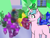 Size: 1280x960 | Tagged: safe, artist:jolliapplegirl, king sombra, oc, oc:opal reverie, crystal pony, pony, unicorn, g4, blind, crystal empire, exclamation point, female, interrobang, mare, next generation, offspring, parent:princess cadance, parent:shining armor, parents:shiningcadance, question mark, story included