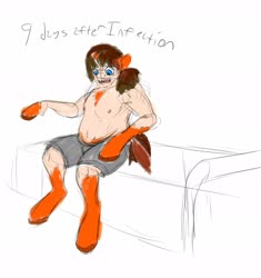Size: 2225x2371 | Tagged: safe, artist:mcsplosion, oc, oc:painterly flair, colored sketch, eponavirus, high res, human to pony, implied coronavirus, male to female, ponid-21, sketch, transformation
