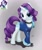 Size: 1280x1522 | Tagged: safe, artist:anonymous, rarity, pony, unicorn, g4, 4chan, 80s, bandana, clothes, collar, eyeshadow, female, leotard, looking at you, makeup, mare, pocket ponies, retro, screencap reference, solo