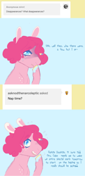 Size: 919x1882 | Tagged: safe, artist:ask-pinkie-polkadot-pie, pinkie pie, earth pony, pony, tumblr:ask-pinkie-polkadot-pie, g4, colored hooves, female, solo