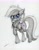 Size: 2419x3117 | Tagged: safe, artist:luxiwind, silver spoon, earth pony, pony, g4, ear fluff, female, glasses, high res, jewelry, looking at you, necklace, older, raised hoof, smiling, solo, traditional art