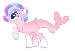 Size: 1724x1187 | Tagged: safe, artist:moshiitomo, oc, oc only, dolphin, dolphin pony, original species, female, simple background, solo, transparent background