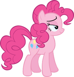 Size: 2404x2495 | Tagged: safe, artist:midnite99, pinkie pie, earth pony, pony, baby cakes, g4, bedroom eyes, female, high res, request, simple background, solo, transparent background, vector