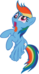 Size: 1422x2690 | Tagged: safe, artist:midnite99, rainbow dash, pony, g4, sweet and elite, derp, female, flying, simple background, solo, tongue out, transparent background, vector
