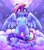 Size: 1500x1706 | Tagged: safe, artist:graphene, rainbow dash, pegasus, pony, g4, belly, bipedal, cloud, cute, dashabetes, female, floppy ears, full moon, looking at you, mare, moon, night, plump, sky, smiling, smiling at you, solo, starry night, stars