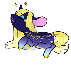 Size: 600x550 | Tagged: safe, artist:-censored-, oc, oc only, earth pony, pony, :o, earth pony oc, eyes closed, hoof polish, looking up, makeup, open mouth, simple background, solo, transparent background