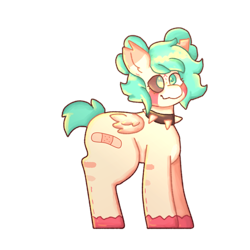 Size: 2000x2000 | Tagged: safe, artist:rigbythememe, derpibooru exclusive, oc, oc only, oc:gumi (rigbythememe), pegasus, pony, choker, collar, female, high res, simple background, solo, spiked choker, spiked collar, transparent background