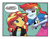 Size: 385x300 | Tagged: safe, artist:pencils, edit, editor:i-shooped-a-pwny, idw, official comic, rainbow dash, sunset shimmer, equestria girls, g4, my little pony equestria girls: canterlot high: march radness, spoiler:comic, clothes, derp, down syndrome, drool, faic, female, lip bite, neurodivergent