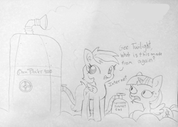 Size: 1829x1307 | Tagged: safe, artist:tjpones edits, edit, rainbow dash, twilight sparkle, alicorn, lizard, lizard pony, pegasus, pony, g4, chemtrails, cloud, dialogue, duo, female, forked tongue, gas, gas tank, lineart, mare, marvel new warriors, misspelling, open mouth, prone, reptilian eyes, reptilians, slit pupils, sweat, traditional art, twilight sparkle (alicorn)