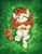 Size: 1400x1800 | Tagged: safe, artist:rocket-lawnchair, autumn blaze, kirin, g4, awwtumn blaze, chibi, cute, eyes closed, female, grass, on back, smiling, solo, weapons-grade cute