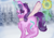 Size: 4967x3456 | Tagged: safe, artist:constanta-bucharei, starlight glimmer, pony, unicorn, g4, chest fluff, clothes, cute, ear fluff, female, flower, glimmerbetes, mare, scarf, snow, solo, sunflower