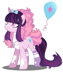 Size: 1400x1604 | Tagged: safe, artist:gihhbloonde, oc, oc only, earth pony, pony, unicorn, base used, female, magical lesbian spawn, mare, offspring, parent:pinkie pie, parent:twilight sparkle, parents:twinkie, simple background, solo, transparent background