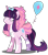 Size: 1400x1604 | Tagged: safe, artist:gihhbloonde, oc, oc only, earth pony, pony, unicorn, base used, female, magical lesbian spawn, mare, offspring, parent:pinkie pie, parent:twilight sparkle, parents:twinkie, simple background, solo, transparent background